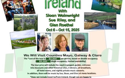 flyer for 2025 Ireland musical tour